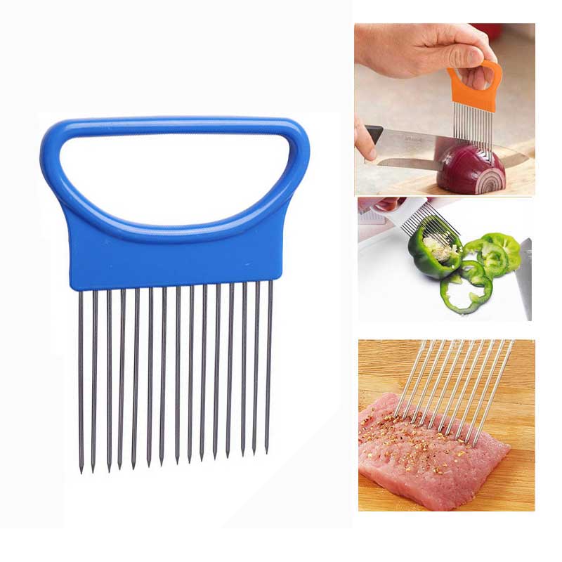 Kitchen Gadgets Guide - シュレッダー＆スライサー オニオンカッター 野菜スライサー トマト切断補助ホルダーガイド スライスキッチンアクセサリーガジェット