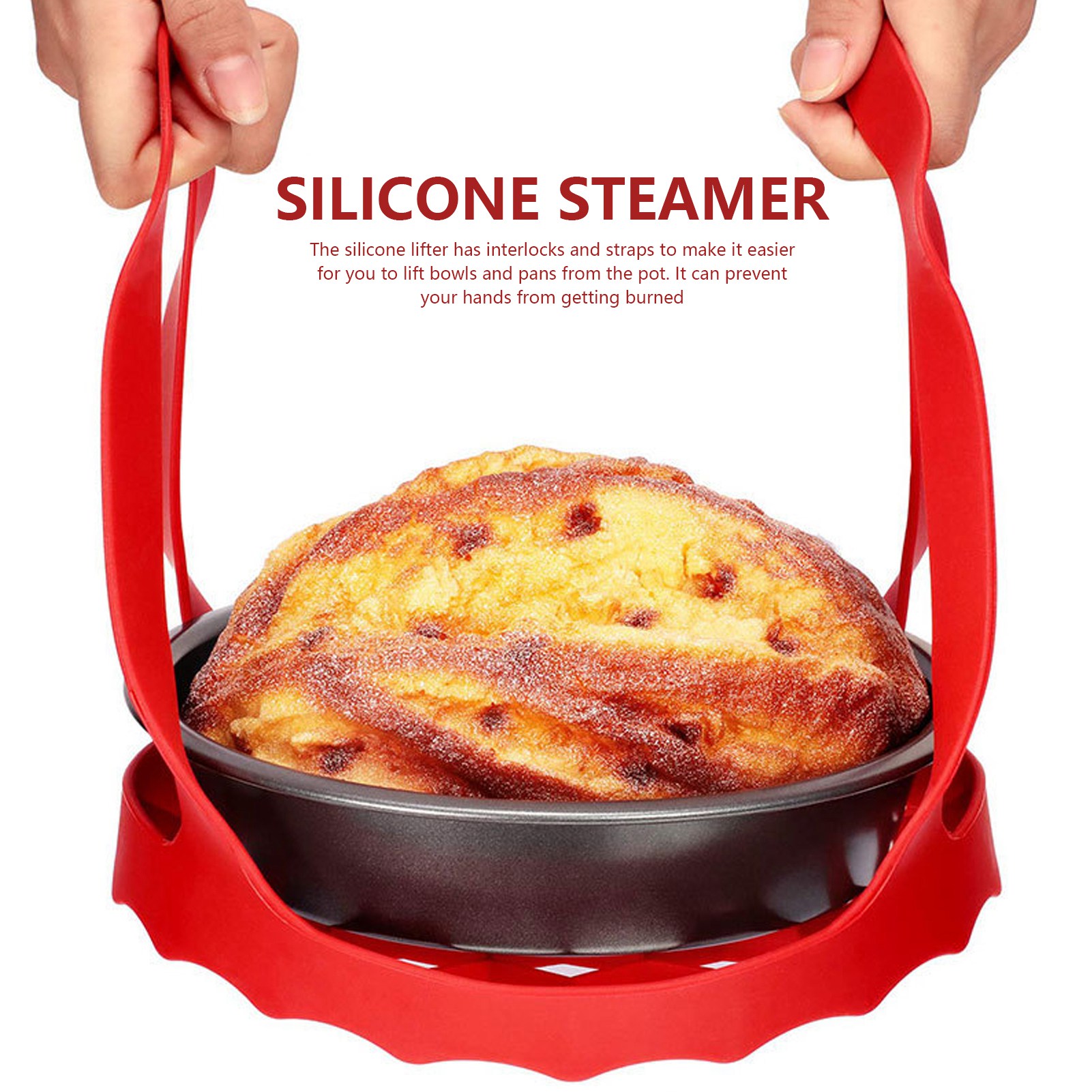 Silicone Steamer Basket - 4個セット シリコン製キッチンツール ベーキングトレイ スリング シリコン製ベーキングトレイ スリング