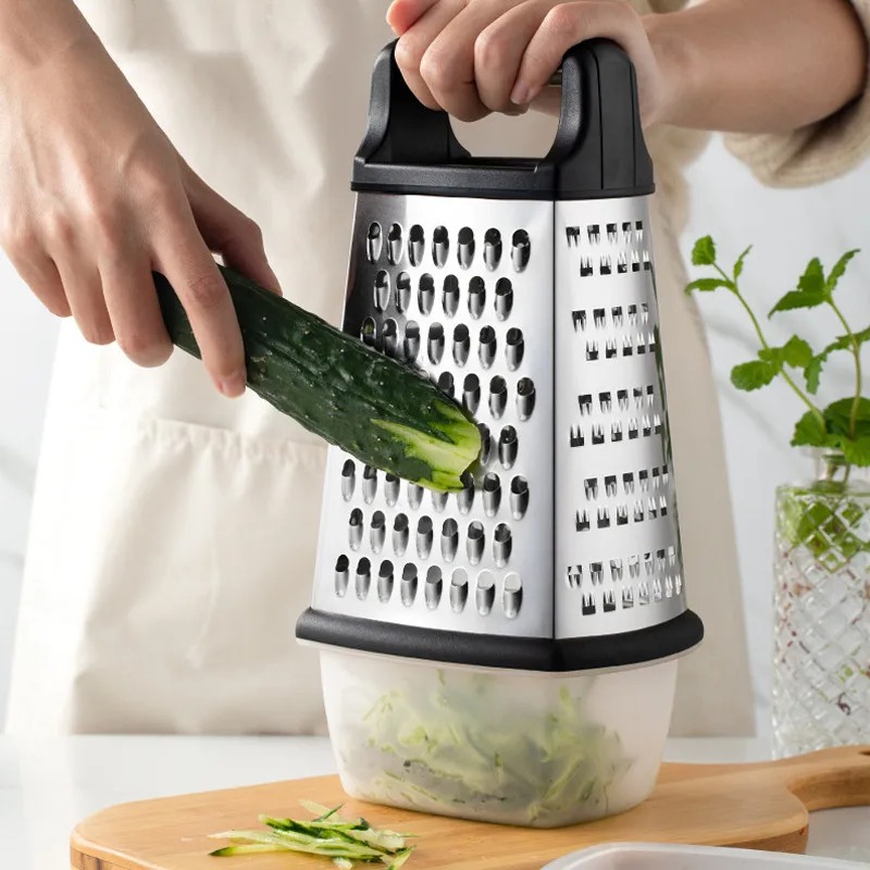 Household Kitchen Gadgets Vegetable Cutter Silk Cutter - 四面ボックスグレーター野菜スライサー、タワー型ポテトチーズグレーター、多目的野菜カッター、キッチンアクセサリー