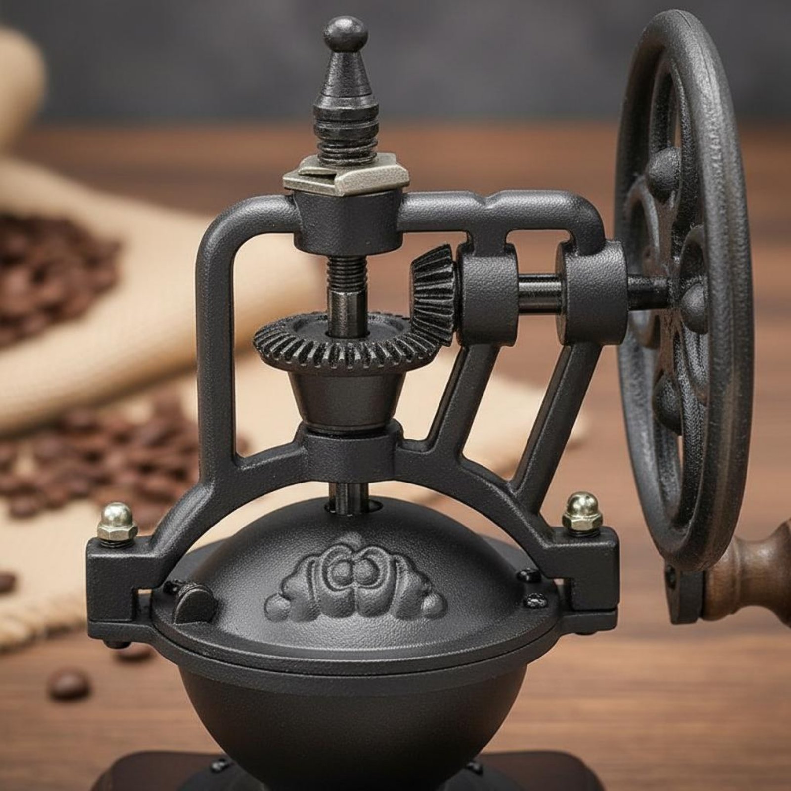 Kitchen Gadgets Vintage - 手動アミューズメントホイールコーヒーグラインダー鋳鉄製ヴィンテージハンドクランクコーヒーグラインダーキッチンガジェット素晴らしいギフト