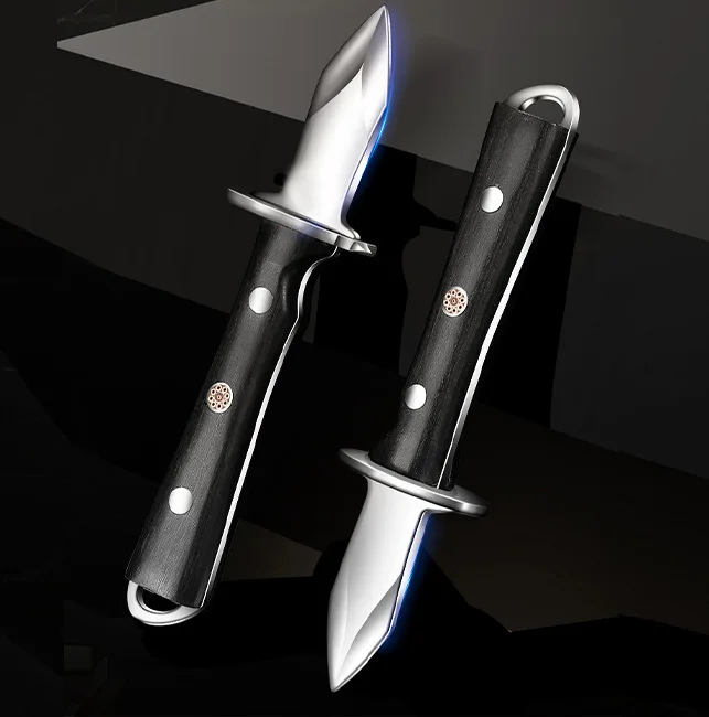 Kitchen Gadgets Luxury - ブラックウッドステンレス鋼ヨースターナイフキッチンツールアクセサリー軽量豪華な厚手のシェルオープナーガジェット