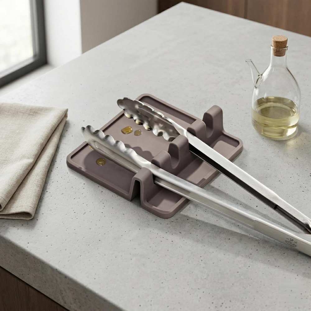 Kitchen Gadgets Gift Ideas - 耐熱シリコン製スプーンレスト、ドリップパッド、調理器具ホルダー（コンロ用）、おたま、トング、スパチュラ、BPAフリー、キッチン用品、素晴らしいギフトアイデア