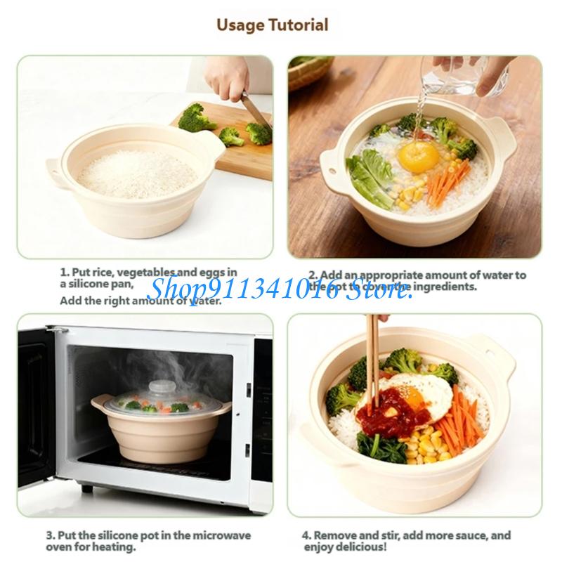 Silicone Steamer Basket - 簡単に健康的な食事の準備ができるカバーとハンドルバスケット付き電子レンジフードスチーマー