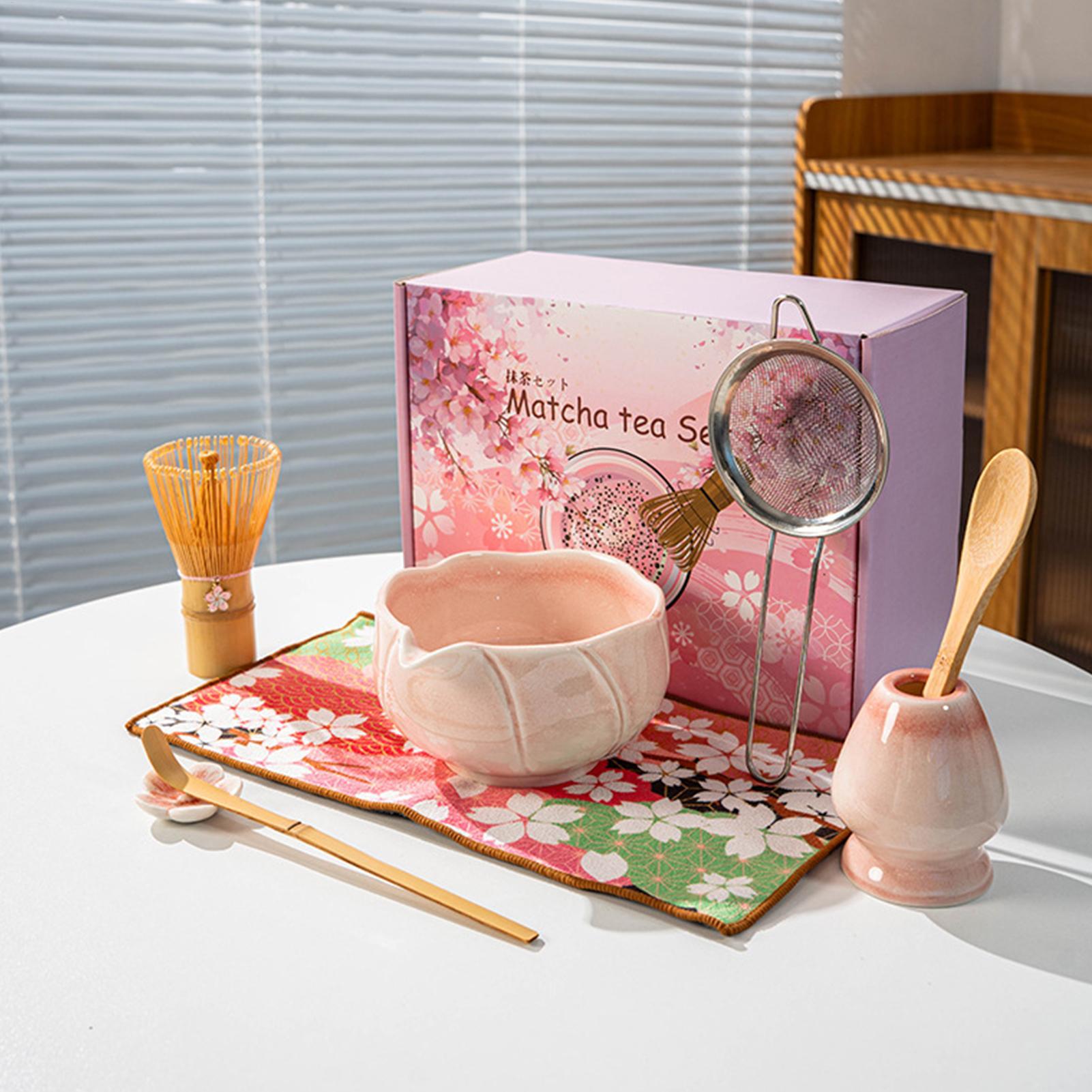 Kitchen Gadgets For Women - 茶筅と茶杓付き陶器製キッチン用品、初心者や愛好家、女性、男性、家庭、オフィス、旅行用の茶碗付きセレモニアルティーセット