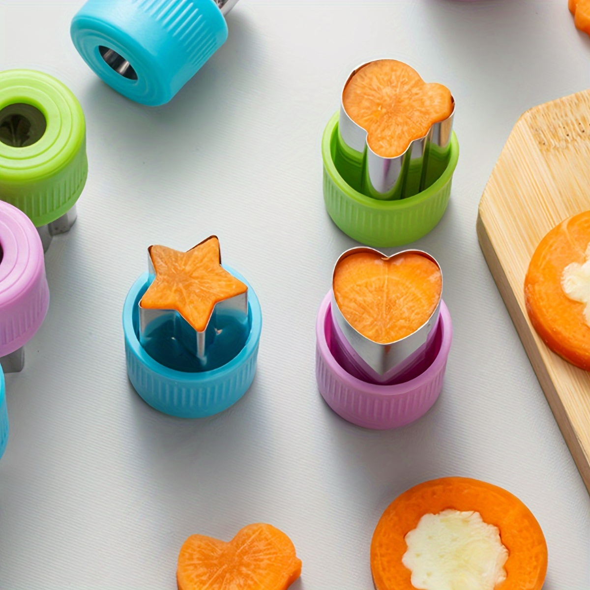 Kitchen Gadgets For Cooking - スターハート型野菜カッタープラスチックハンドル3個入りポータブル調理器具ステンレス鋼フルーツカットダイキッチンガジェット