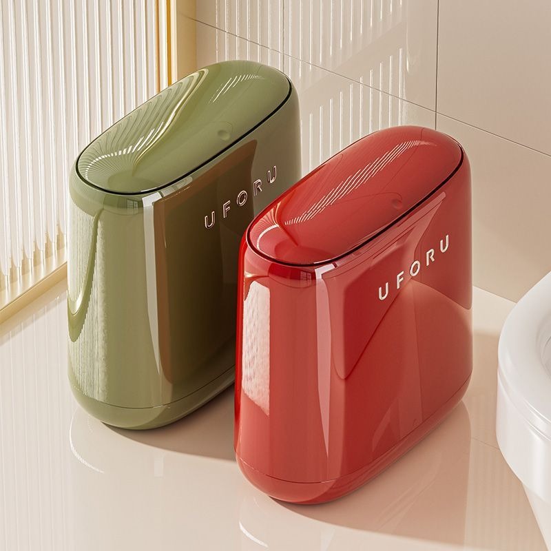 Kitchen Gadgets Luxury - バスルーム用狭いゴミ箱 プラスチック製プレスカバー付きゴミ箱 耐久性のある高級ゴミ箱 防水 大容量 キッチン用ゴミ箱