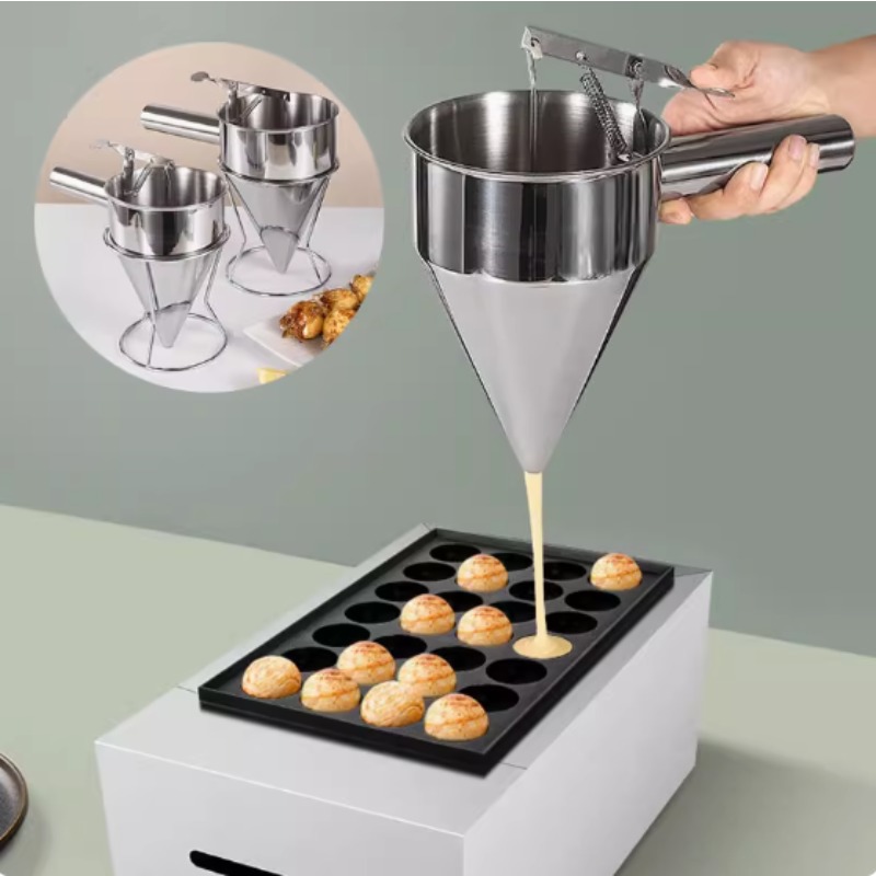 Kitchen Gadgets Sale - 600/1200MLステンレス製液体漏斗ディスペンサー、タコボールツール、ハンドルとブラケット付き調理キッチンアクセサリー