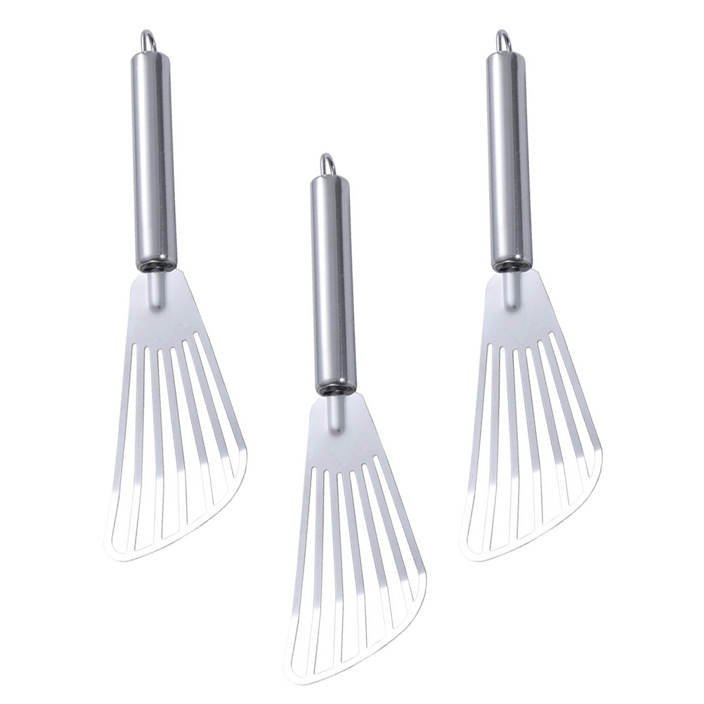 Kitchen Gadgets For Cooking - 3 個ステンレス鋼スパチュラステーキフライ魚用スロット付きターナーキッチンツールベーキングガジェット調理器具耐熱
