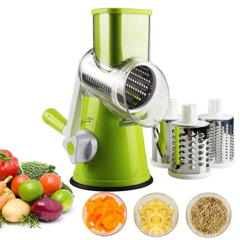 Household Kitchen Gadgets Vegetable Cutter Silk Cutter - 手動回転式チーズグレーター、野菜カッター、ポテトスライサー、マンドリン、多機能野菜チョッパー、キッチンアクセサリー