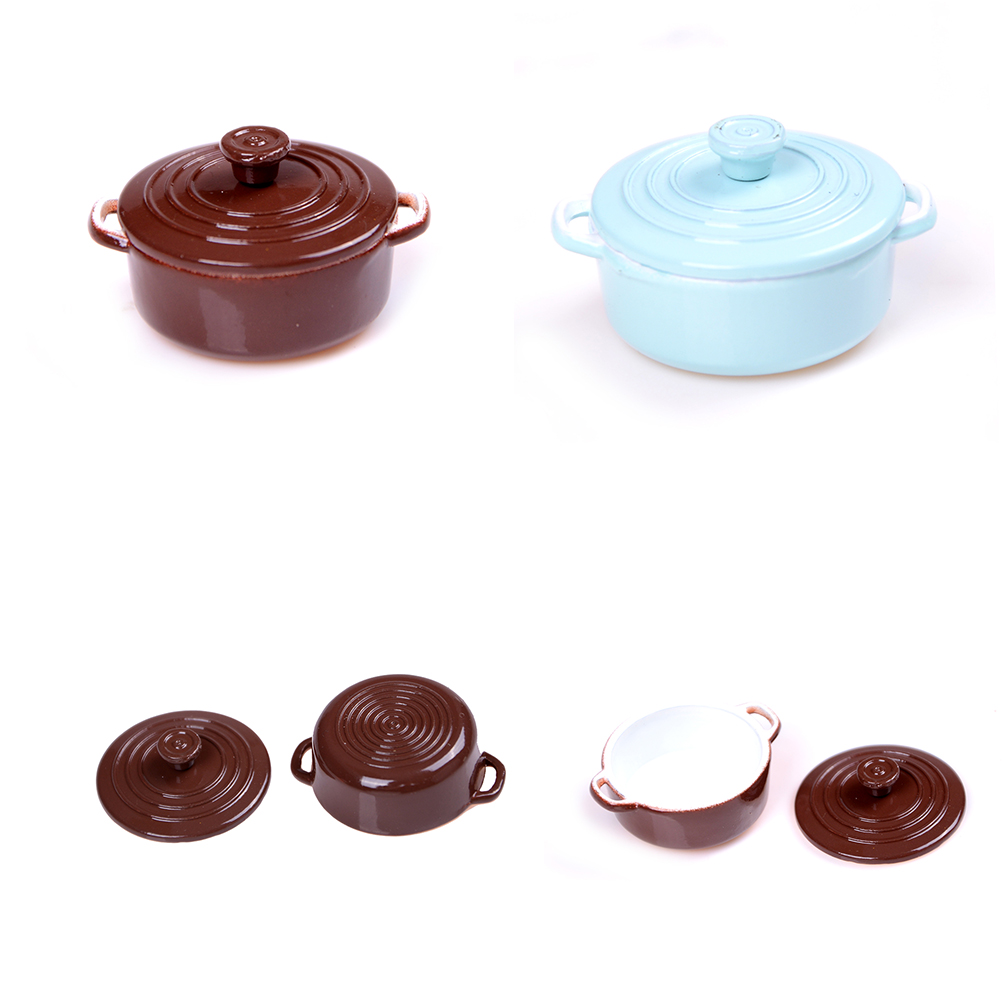 Kitchen Gadgets Sale - ドールハウス用ミニチュアキッチン用品,1:12スケール,蓋付きミニポット,ドールハウス用アクセサリー,キッチンおもちゃ