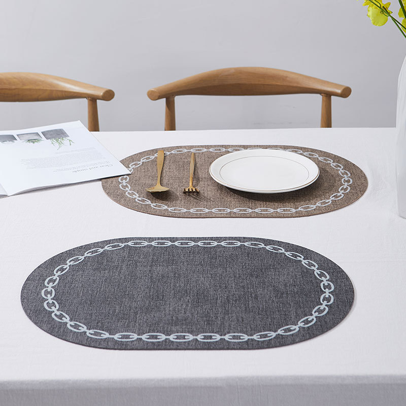 楕円形の革製テーブルシート,高級キッチンマット,クリームテー - Kitchen Gadgets Luxury のレビューと価格