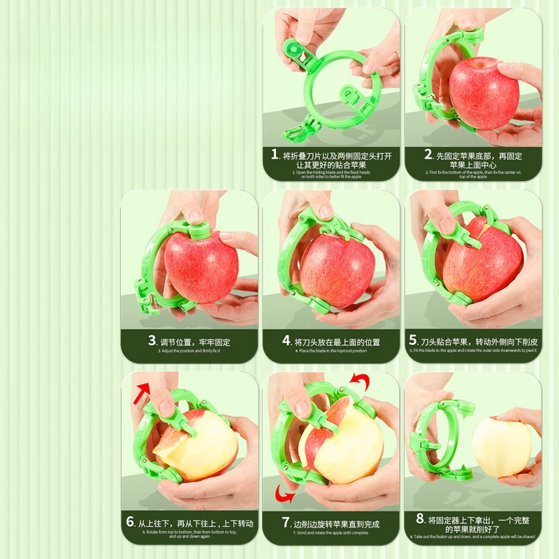 ハンドヘルド回転式リンゴ皮むき器、フルーツ・野菜用スパイラル - Kitchen Gadgets Gift Ideas のレビューと価格