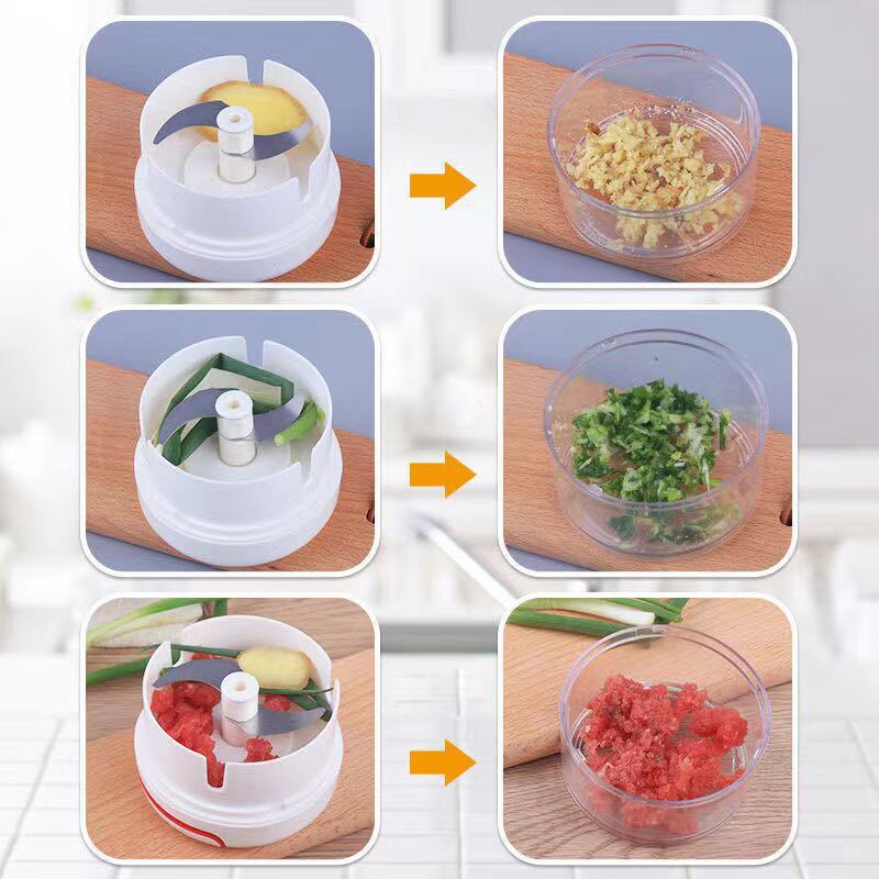 プラスチック製のニンニクの粉砕機、野菜のカッター、チョッパー - Household Kitchen Gadgets Vegetable Cutter Silk Cutter のレビューと価格