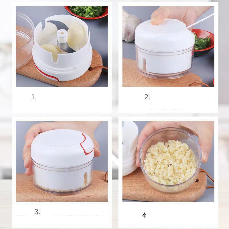 プラスチック製のニンニクの粉砕機、野菜のカッター、チョッパー - Household Kitchen Gadgets Vegetable Cutter Silk Cutter のレビューと価格