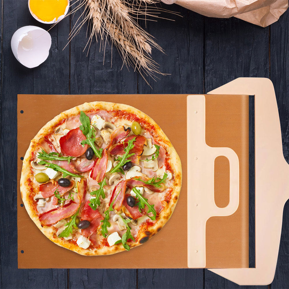 2枚組スライド式ピザピール、耐熱性クロス、ノンスティックベー - Pizza Stone Baking のレビューと価格
