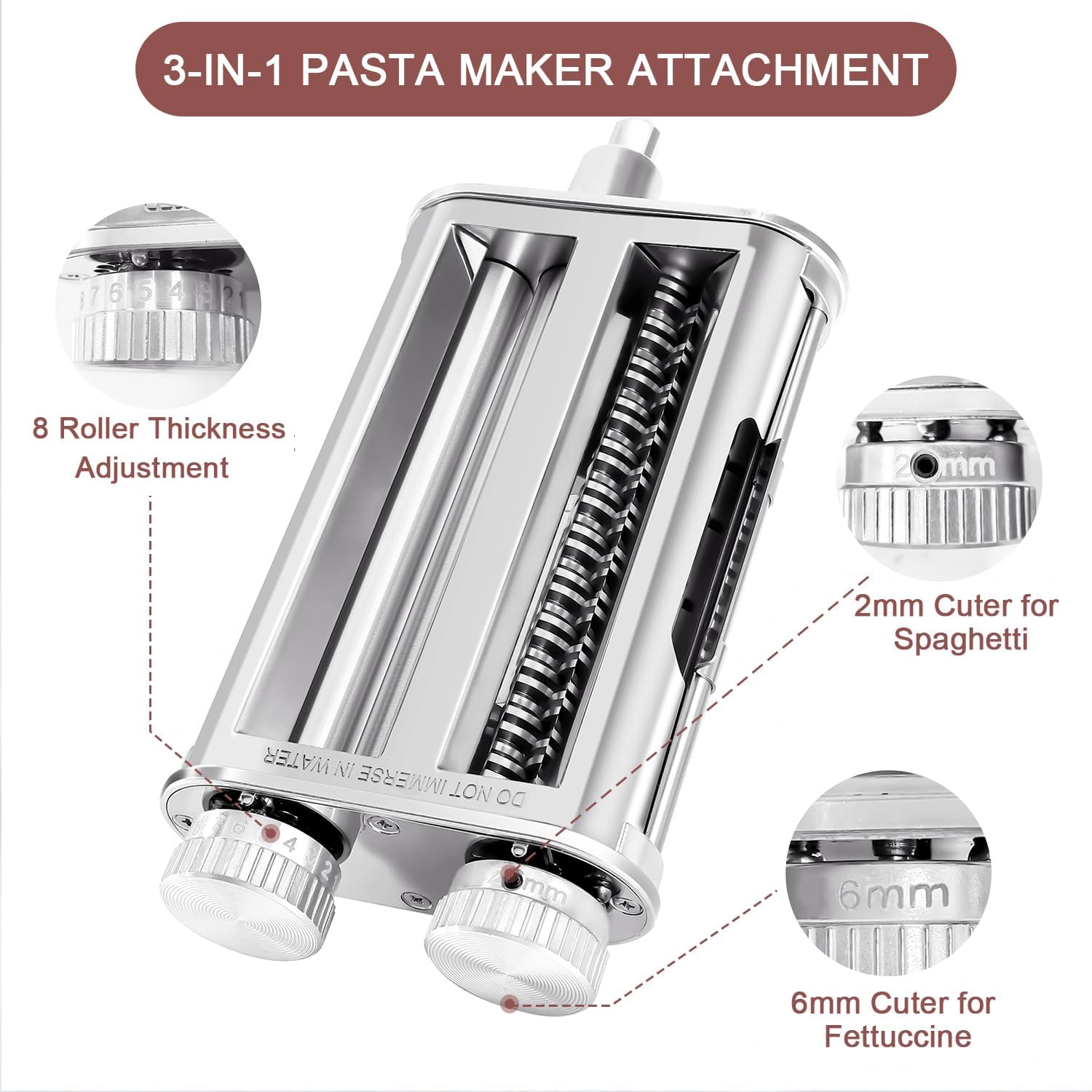 キッチンエイドミキサー3-in-1パスタローラーカッターアタ - Kitchen Gadgets Machine のレビューと価格