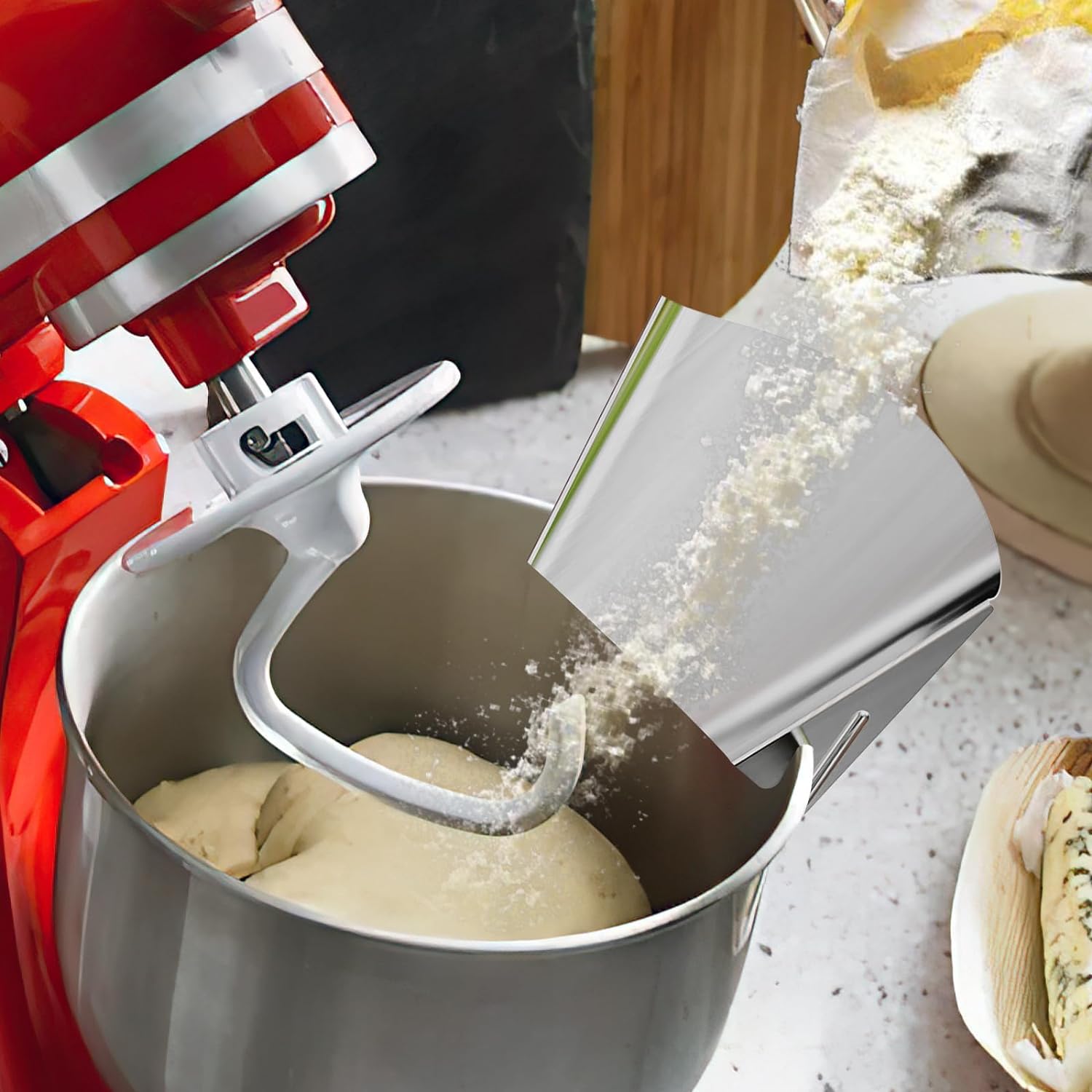 キッチンエイドスタンドミキサーステンレススチールボウル用ポア - Kitchen Gadgets Machine のレビューと価格