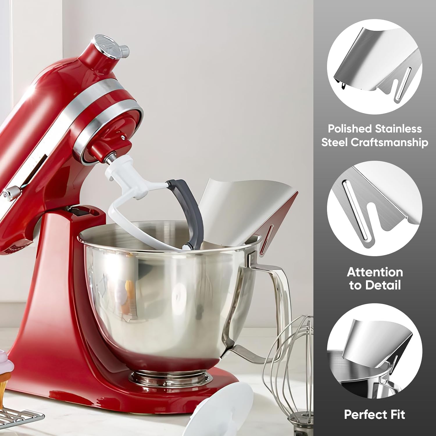 キッチンエイドスタンドミキサーステンレススチールボウル用ポア - Kitchen Gadgets Machine のレビューと価格