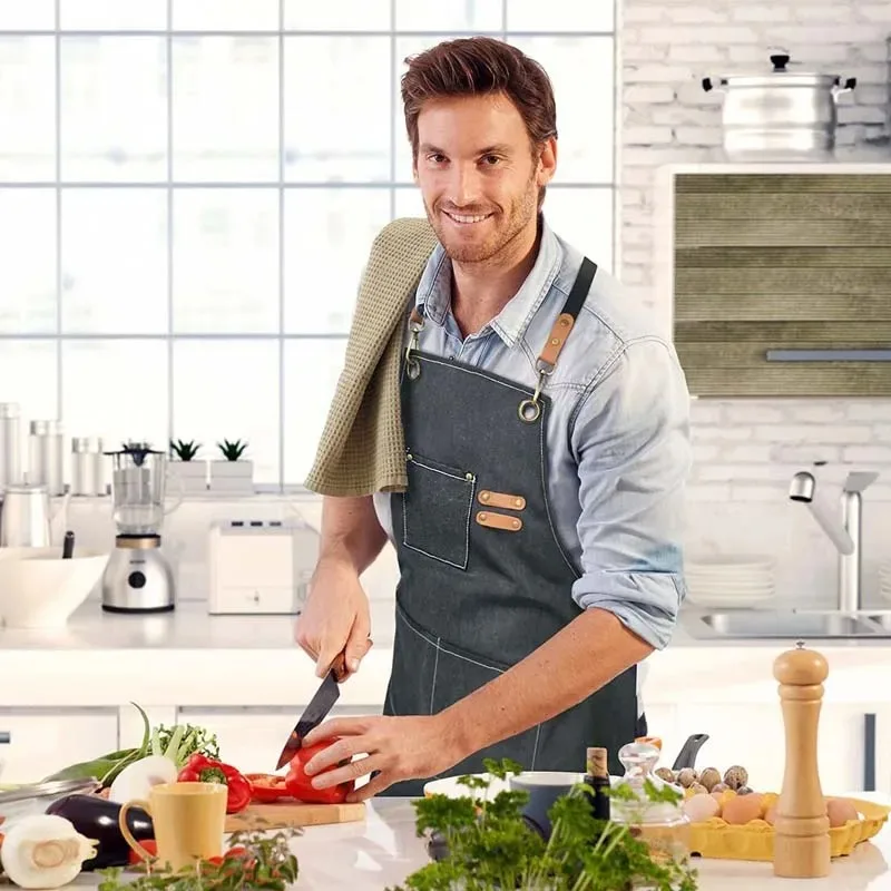 家庭用キャンバスエプロン耐油手を拭くことができますキッチン調 - Kitchen Gadgets For Women のレビューと価格