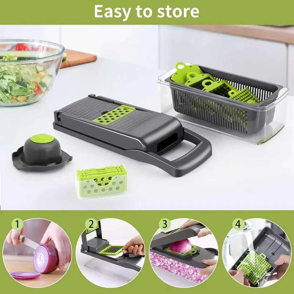 多機能野菜チョッパーハンドル食品格子食品チョッパー野菜スライ - Kitchen Gadgets Luxury のレビューと価格