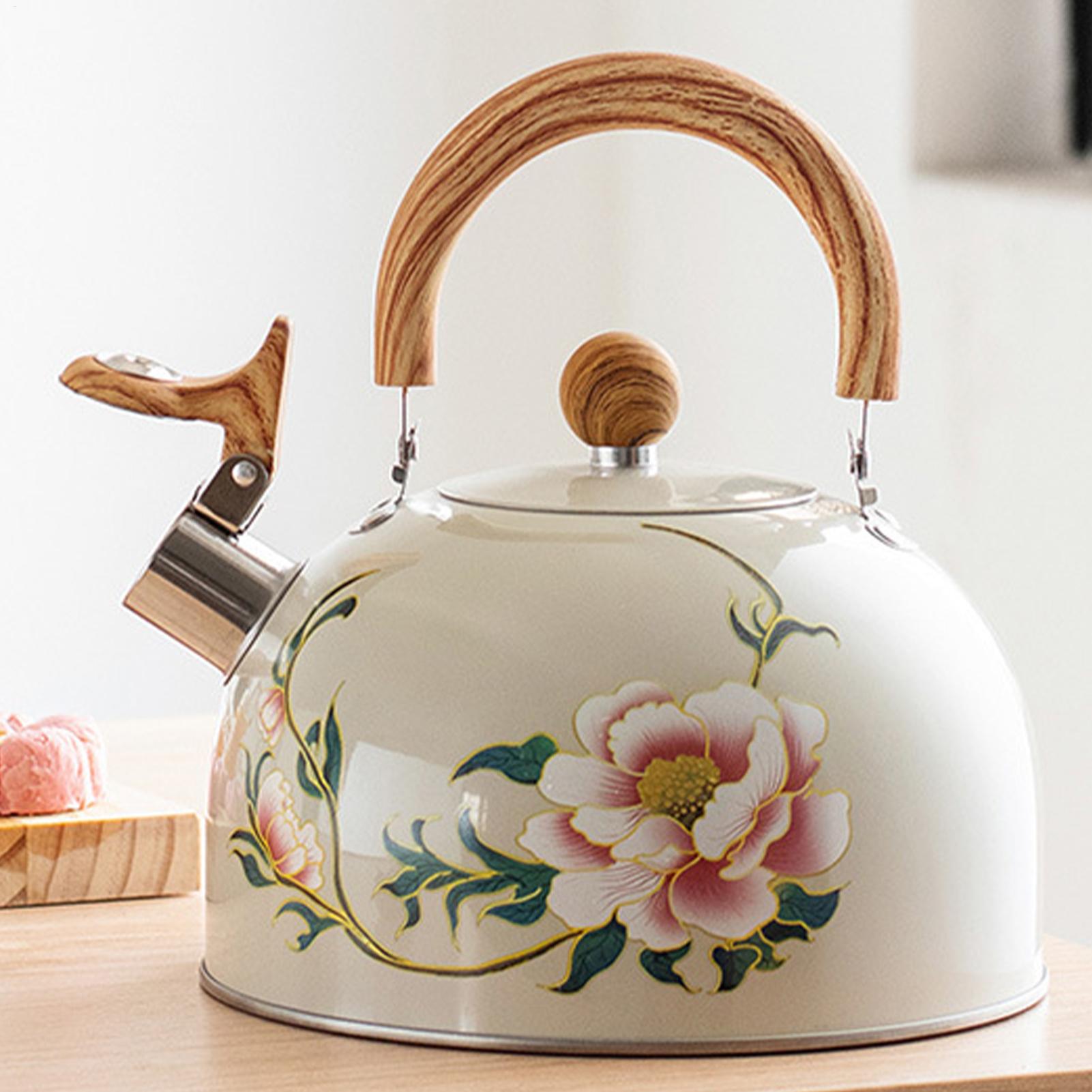 ヴィンテージフローラルエナメルティーポットステンレス鋼、中国 - Kitchen Gadgets Vintage のレビューと価格