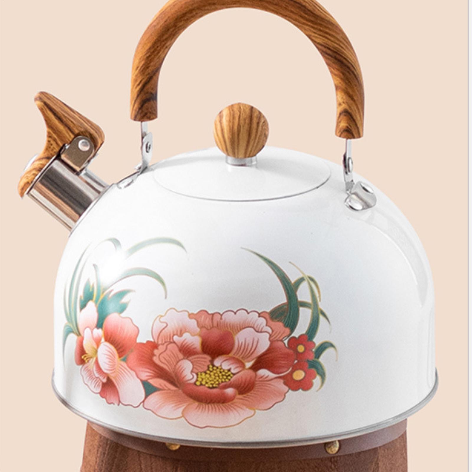 ヴィンテージフローラルエナメルティーポットステンレス鋼、中国 - Kitchen Gadgets Vintage のレビューと価格