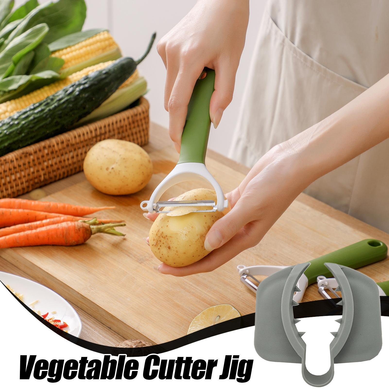 滑り止め野菜カッタージグ安全グレーター指ガード、カット・スラ - Household Kitchen Gadgets Vegetable Cutter Silk Cutter のレビューと価格