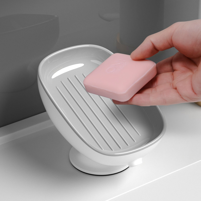 吸盤式ソープディッシュ 排水可能、防錆、バスルーム、キッチン - Kitchen Gadgets Luxury のレビューと価格