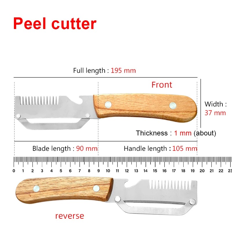 多機能ピーラーステンレス鋼木製ハンドル野菜ピーラーじゃがいも - Household Kitchen Gadgets Vegetable Cutter Silk Cutter のレビューと価格