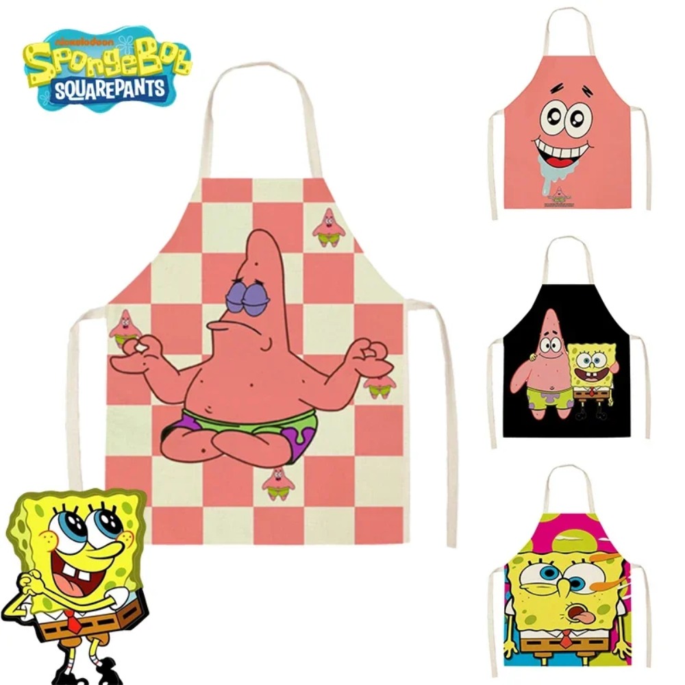 スポンジボブ パトリック キッチンエプロン 大人用 リネンビ - Kitchen Gadgets Sale のレビューと価格