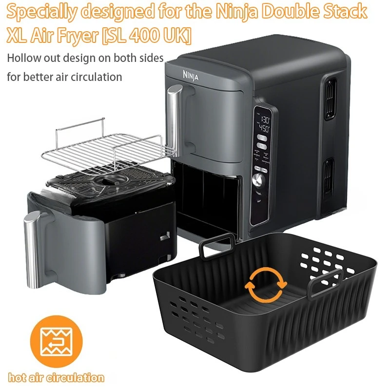 Ninja SL400 SL401 ダブルスタックXLバスケ - Silicone Steamer Basket のレビューと価格