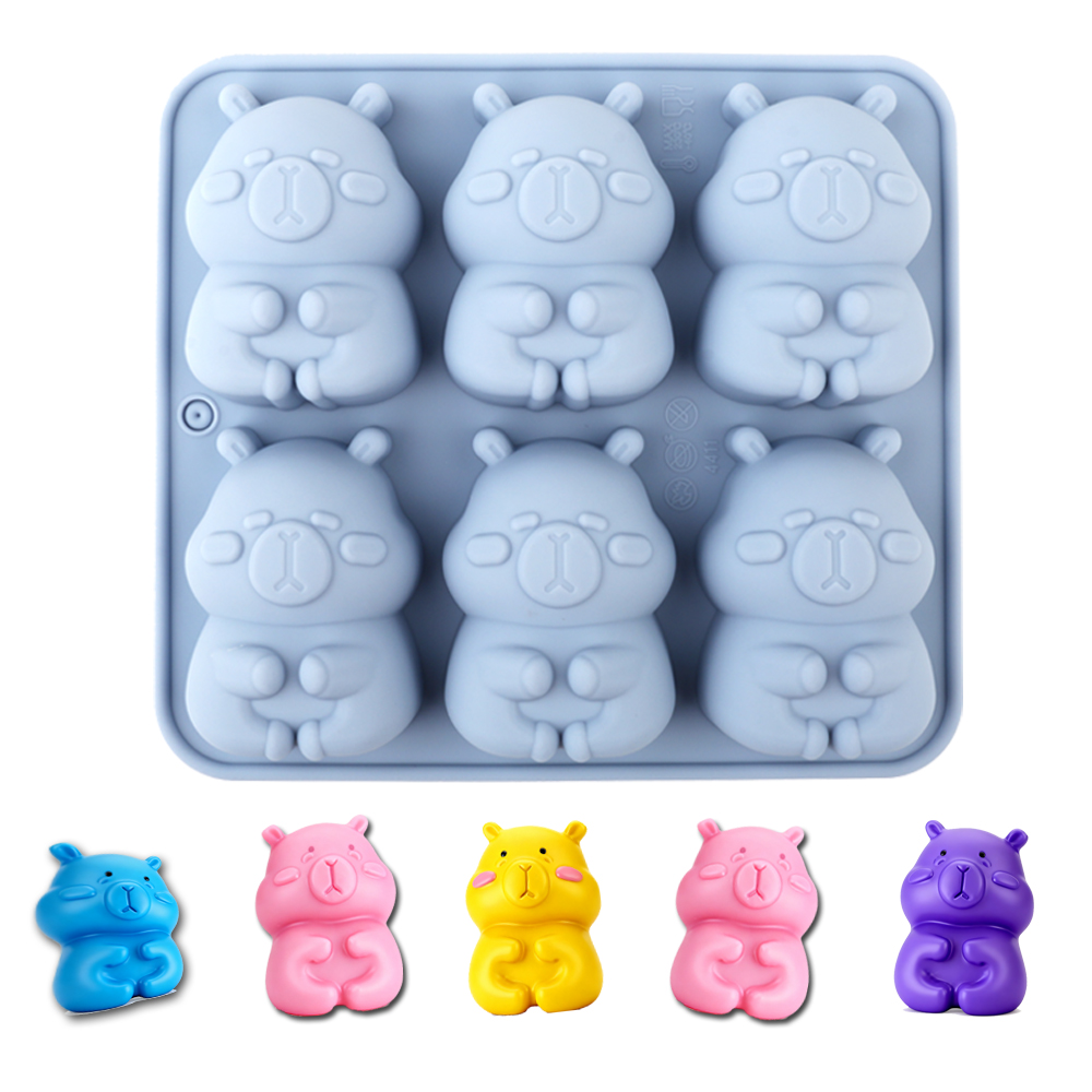 かわいいカピバラの形をしたシリコンケーキ型1個。チョコレート - Kitchen Gadgets For Cooking のレビューと価格