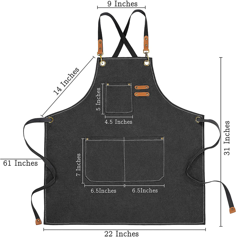 男性と女性のためのカスタム刺logoロゴキャンバスエプロン、 - Kitchen Gadgets For Women のレビューと価格