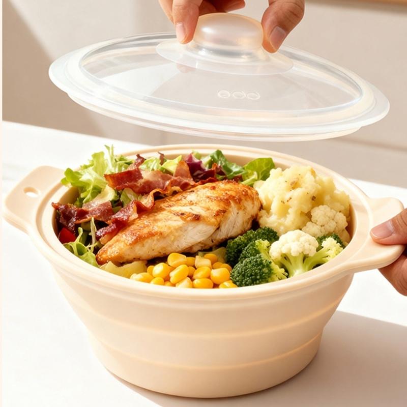 折りたたみシリコーン小型蒸し器電子レンジ用スチームバスケット - Silicone Steamer Basket のレビューと価格