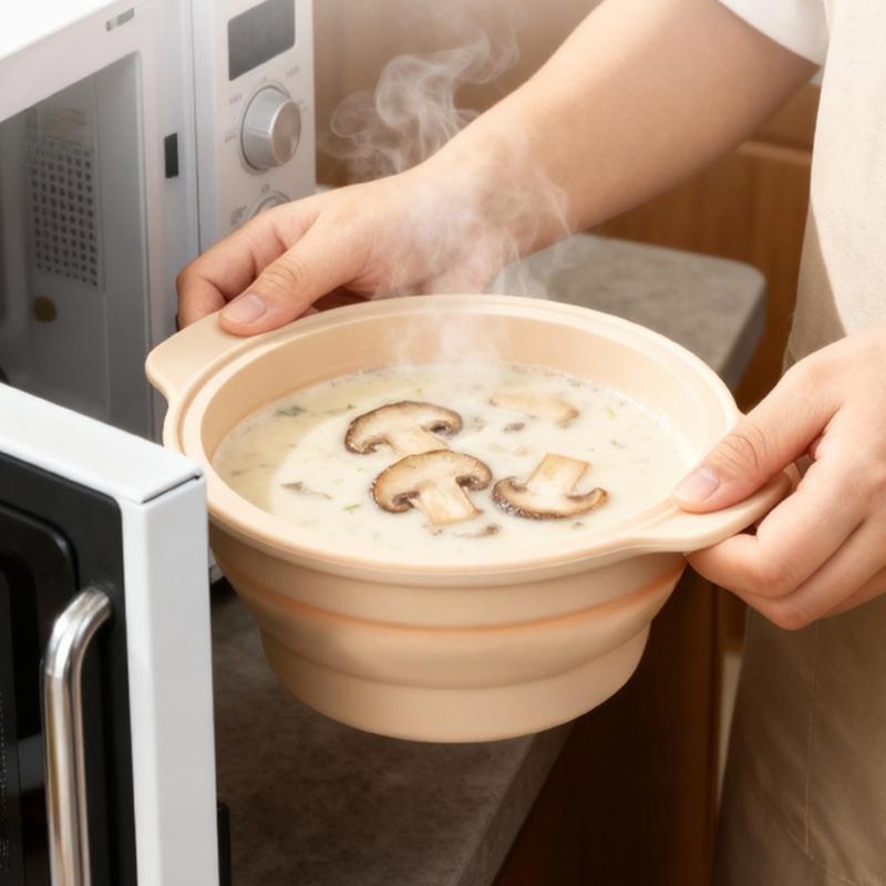 折りたたみシリコーン小型蒸し器電子レンジ用スチームバスケット - Silicone Steamer Basket のレビューと価格