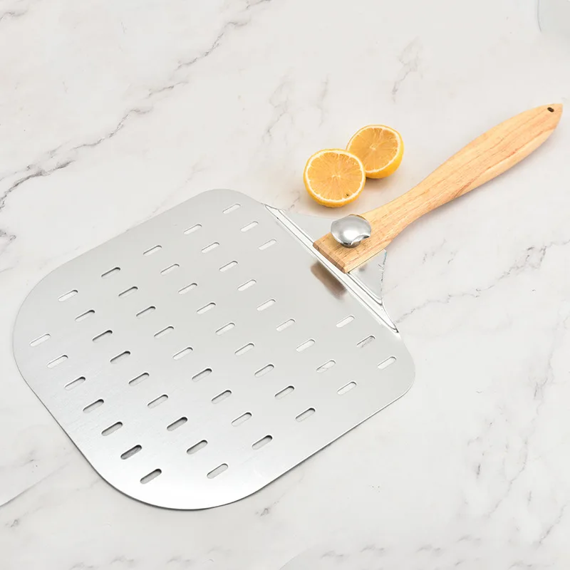 ベーキングツール 穴あきピザ 取り外し可能なラバーウッドハン - Pizza Stone Baking のレビューと価格