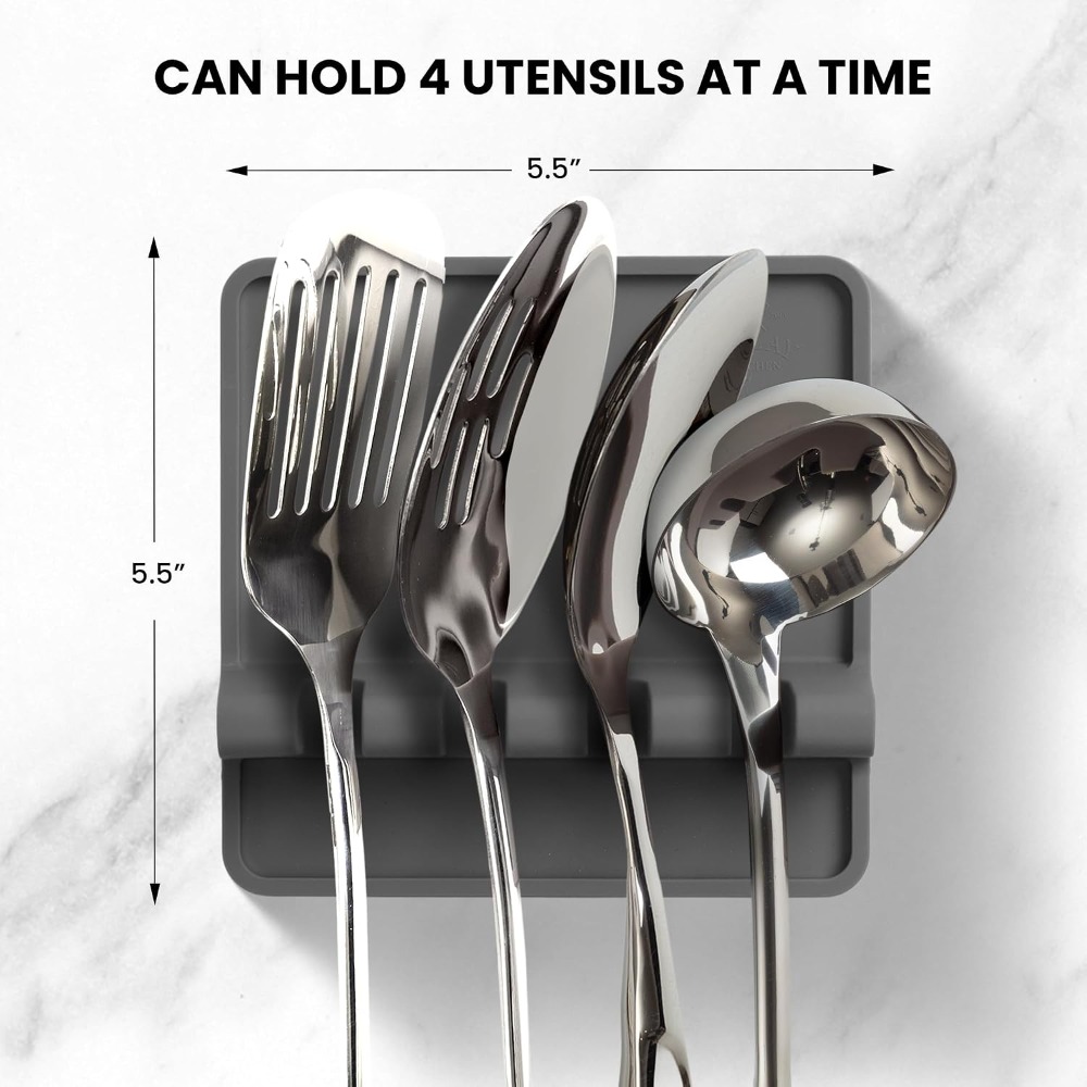 耐熱シリコン製スプーンレスト、ドリップパッド、調理器具ホルダ - Kitchen Gadgets Gift Ideas のレビューと価格