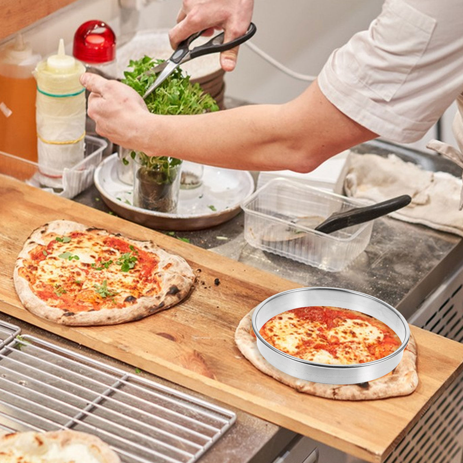 金属製ピザリング ステンレス鋼製マフィンタルトリング ペスト - Pizza Stone Baking のレビューと価格