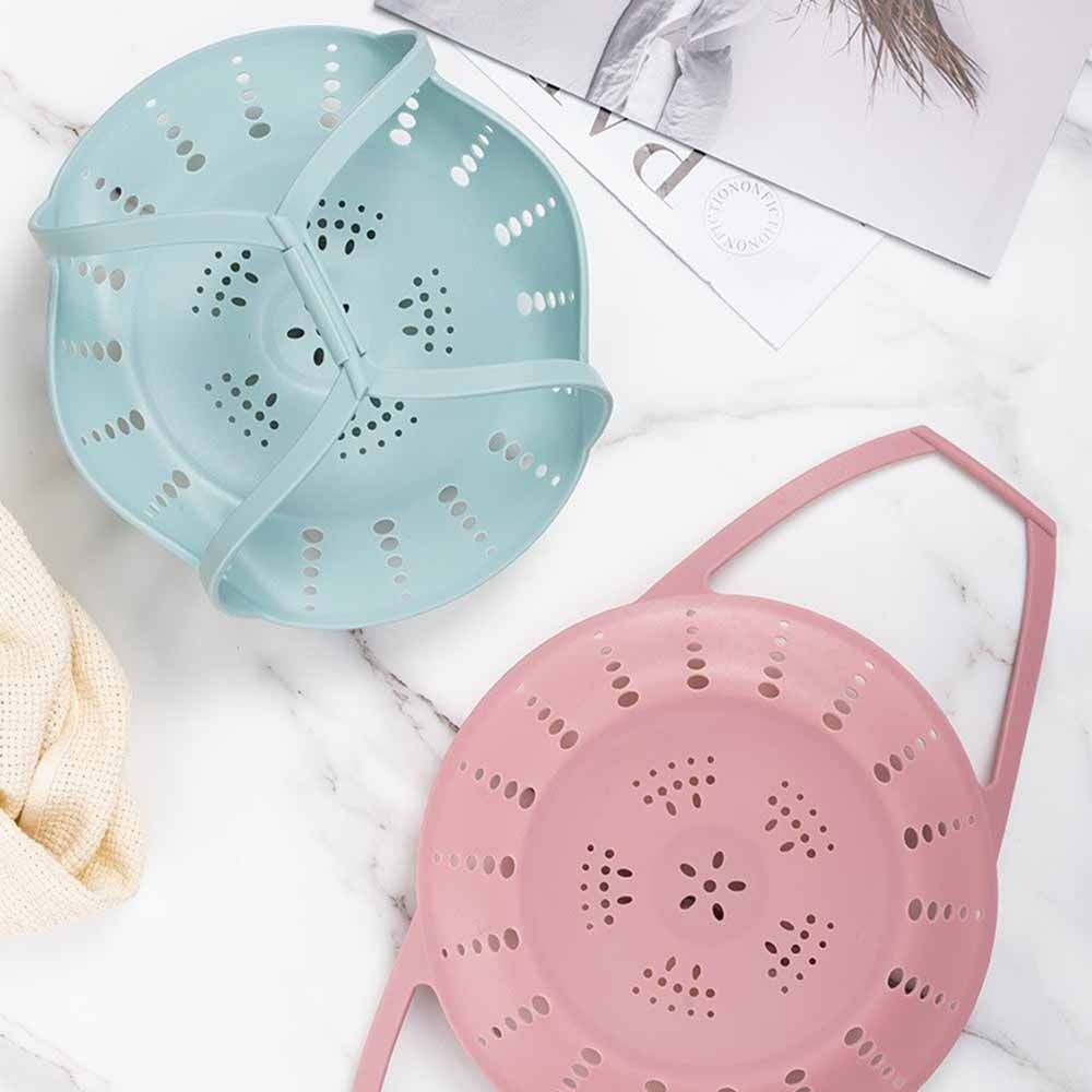 ロングハンドルシリコン蒸し器バスケット再利用可能なノンスティ - Silicone Steamer Basket のレビューと価格