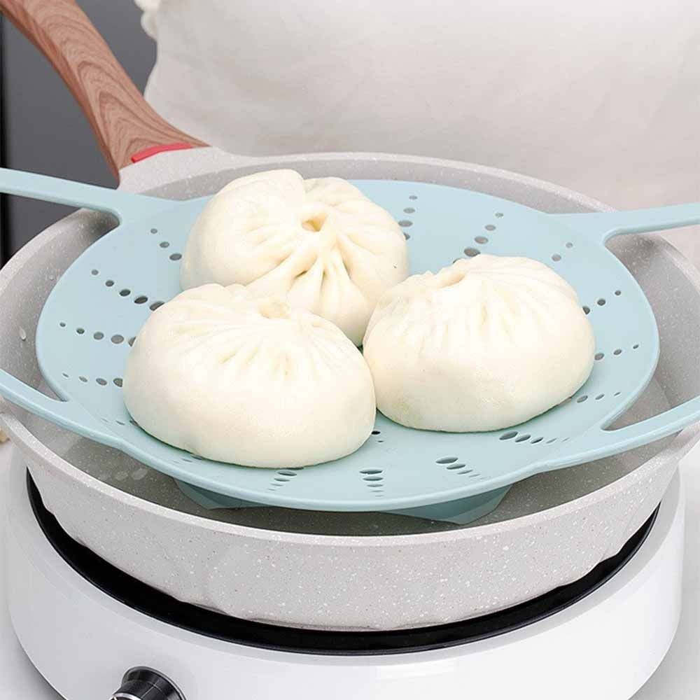 ロングハンドルシリコン蒸し器バスケット再利用可能なノンスティ - Silicone Steamer Basket のレビューと価格