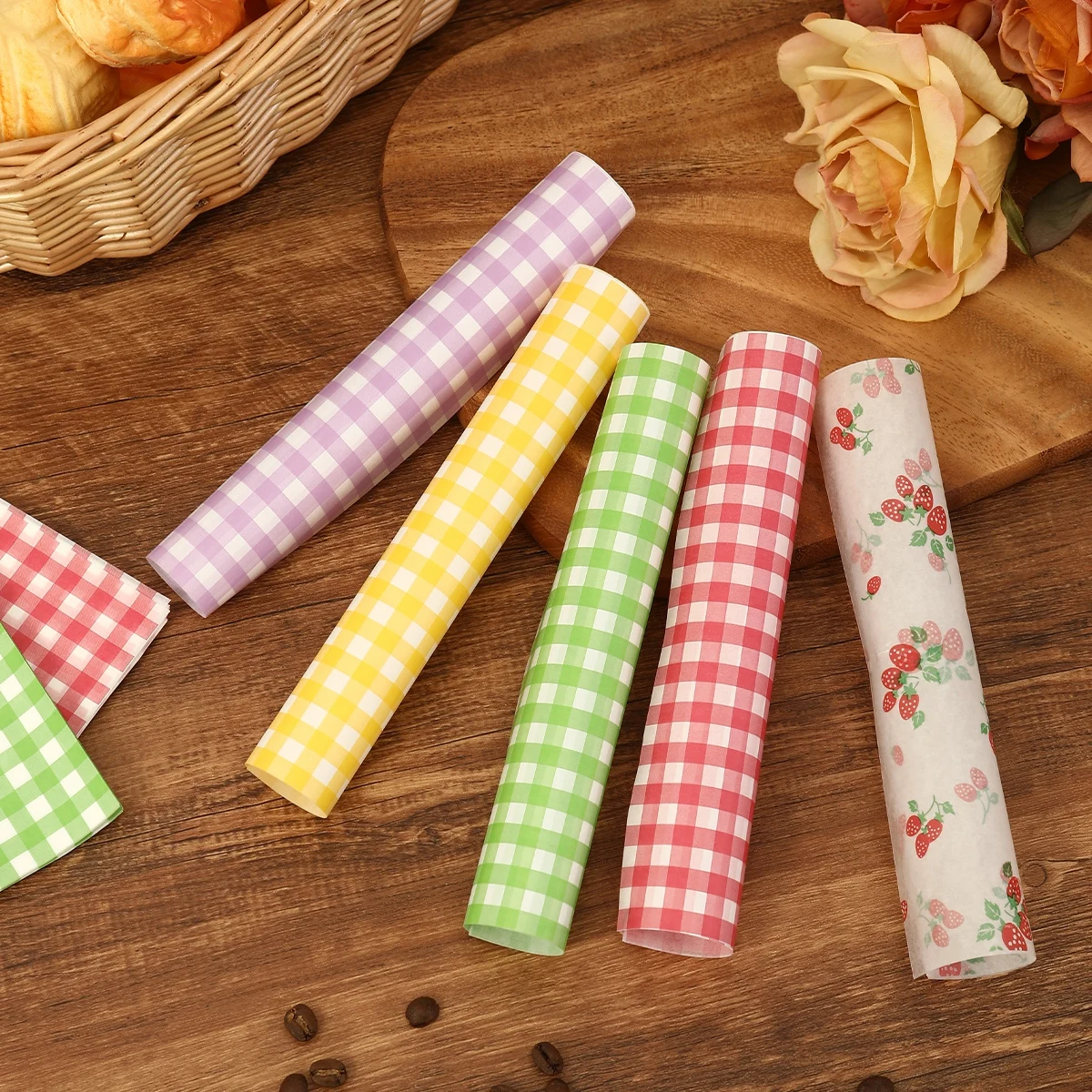 50 個の耐油包装紙パンサンドイッチバーガーフライ、食品グレ - Kitchen Gadgets To Gift のレビューと価格