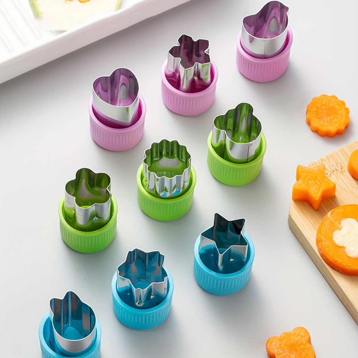 スターハート型野菜カッタープラスチックハンドル3個入りポータ - Kitchen Gadgets For Cooking のレビューと価格