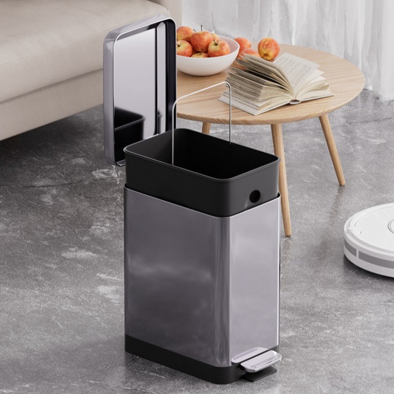 ステンレス製ゴミ箱 高級バスルームペダル式ゴミ箱 大容量ゴミ - Kitchen Gadgets Luxury のレビューと価格