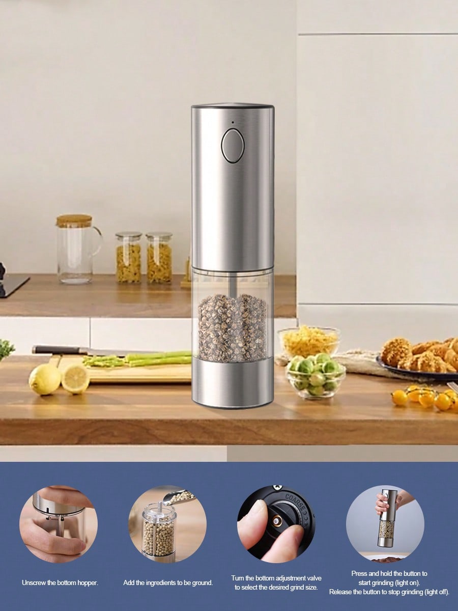 2ピース電動ソルトペッパーグラインダーセット、USB充電、L - Kitchen Gadgets Gift Ideas のレビューと価格
