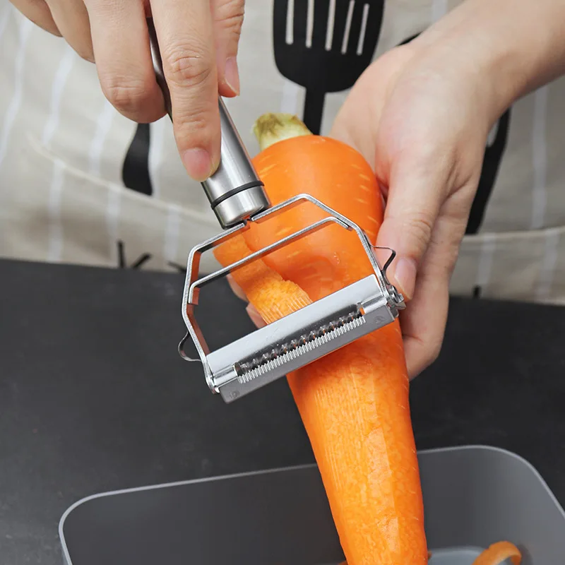 多機能ステンレス鋼キッチンピーラー果物野菜ジャガイモニンジン - Kitchen Gadgets Luxury のレビューと価格