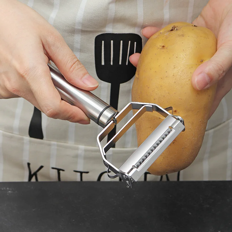 多機能ステンレス鋼キッチンピーラー果物野菜ジャガイモニンジン - Kitchen Gadgets Luxury のレビューと価格