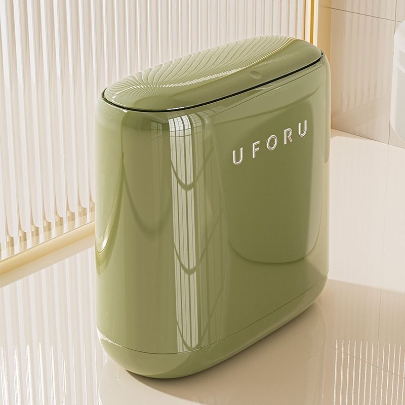 バスルーム用狭いゴミ箱 プラスチック製プレスカバー付きゴミ箱 - Kitchen Gadgets Luxury のレビューと価格