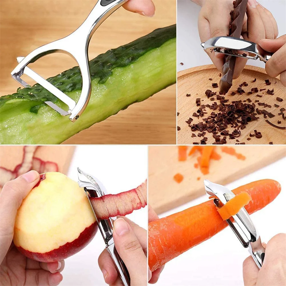 ステンレス鋼野菜の皮むき器ジャガイモの皮むき器多機能ニンジン - Household Kitchen Gadgets Vegetable Cutter Silk Cutter のレビューと価格