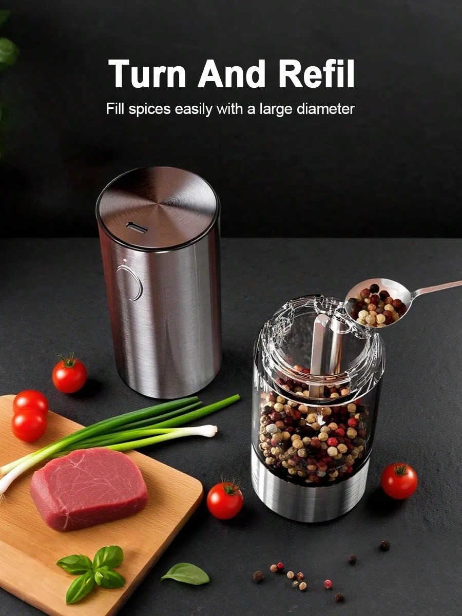 2ピース電動ソルトペッパーグラインダーセット、USB充電、L - Kitchen Gadgets Gift Ideas のレビューと価格