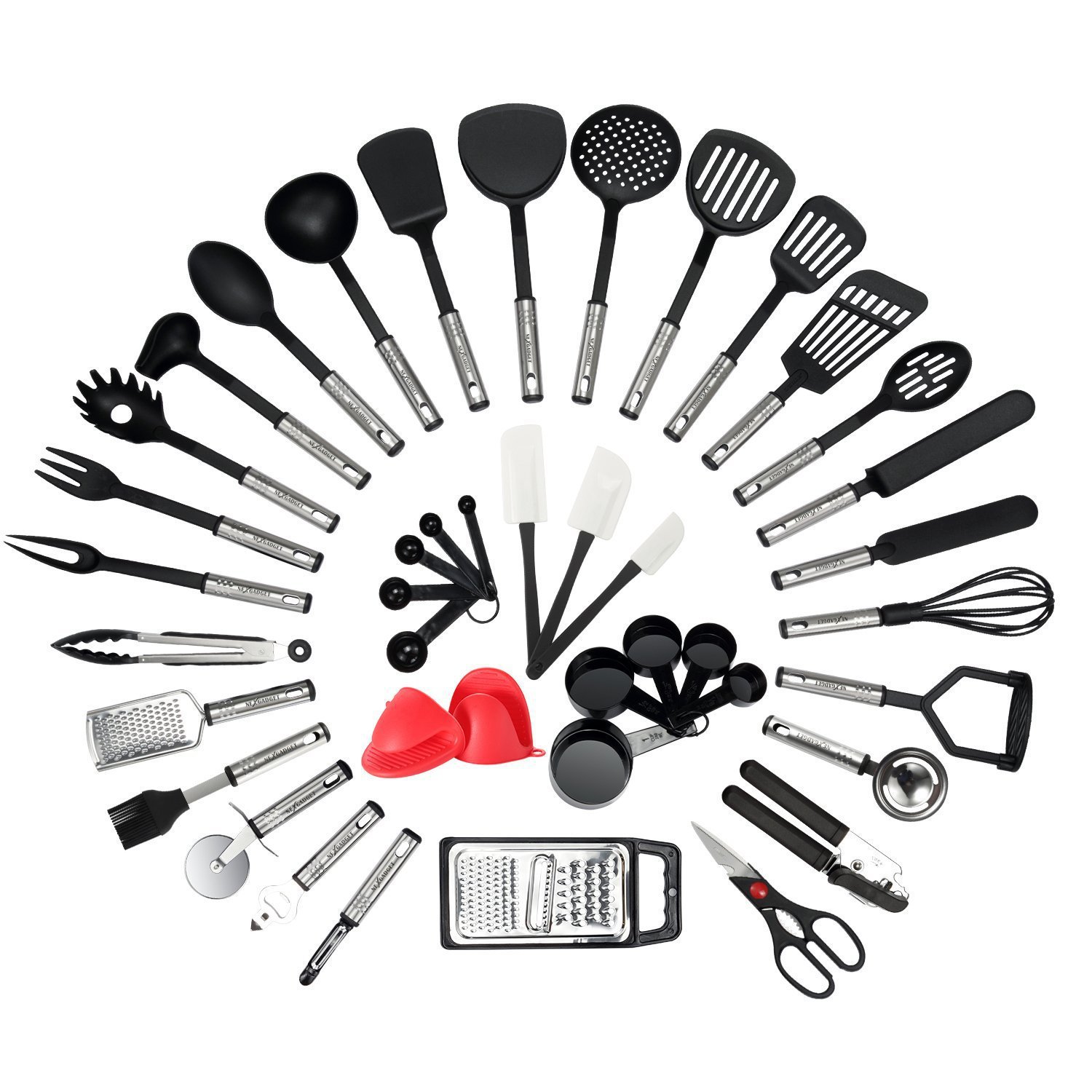 ホットセール42点セット ノンスティック耐熱ナイロンステンレ - Kitchen Gadgets For Cooking のレビューと価格